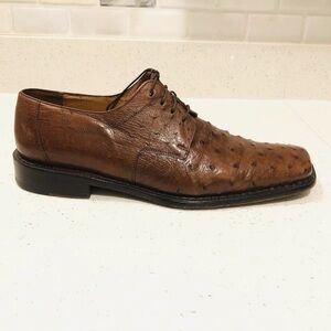 MEZLAN Platinum Mesa Bishop Brown Genuine Ostrich Leather Men's Shoes
Size 9M